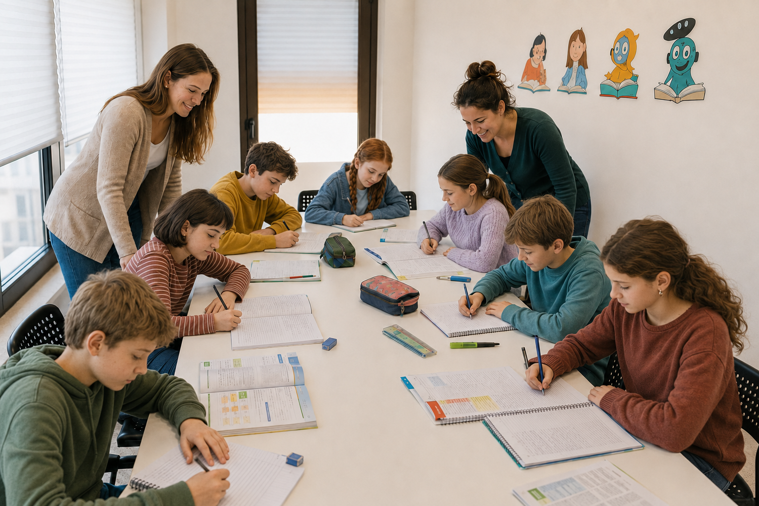 Studenti seguiti dalle tutor durante l’aiuto compiti